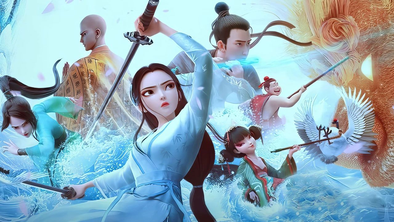 انیمیشن مار سفید 3 بر فراز آب White Snake Afloat 2024 با دوبله فارسی